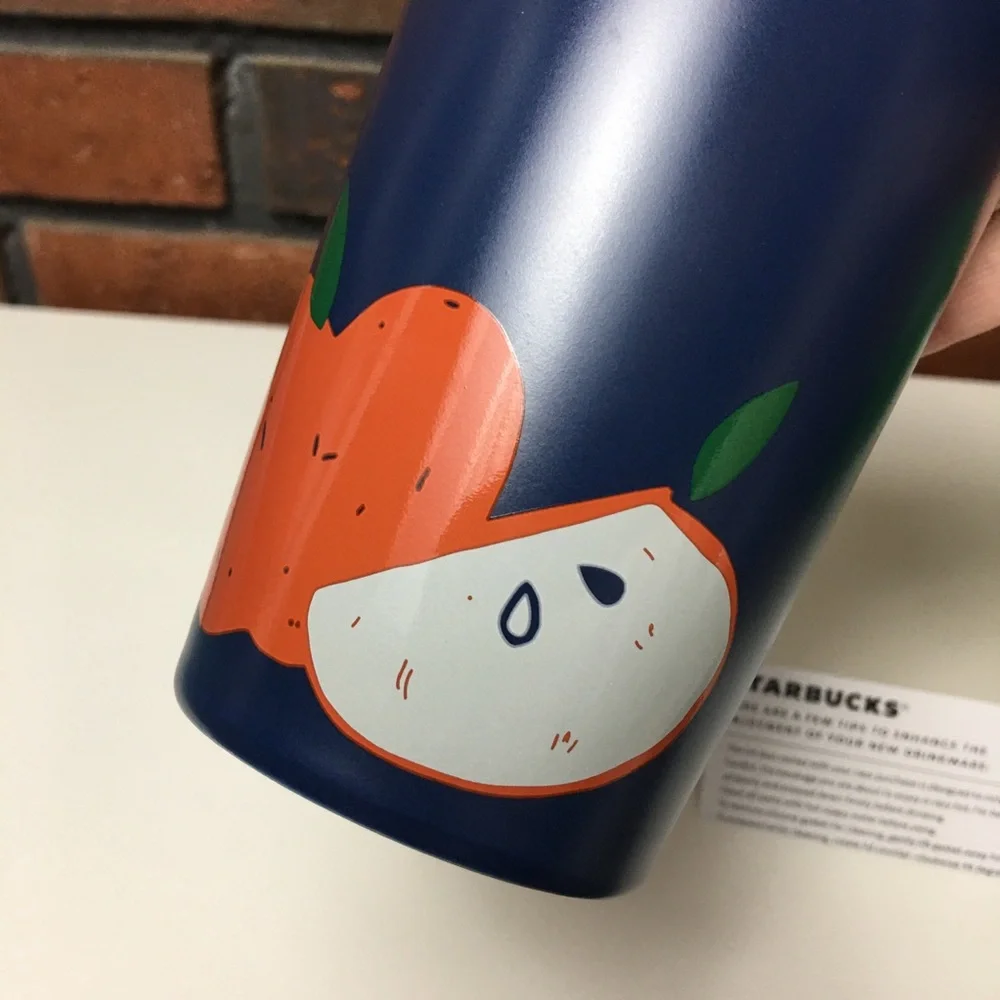 Starbucks Teacher Apple Ceramic Mug Travel Thermos New